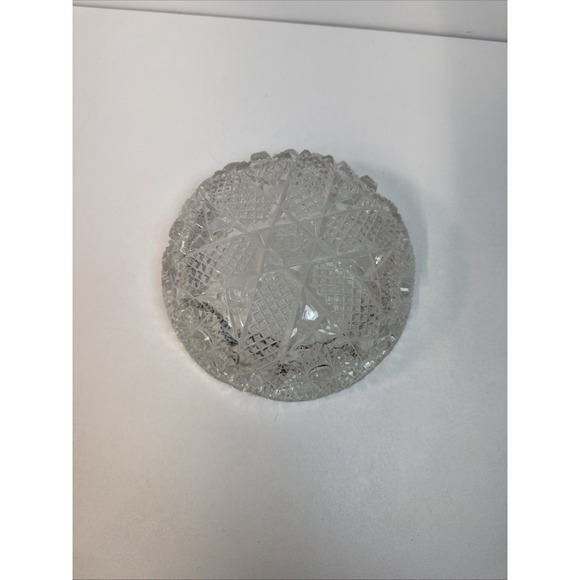 Antique, Cut Crystal Glass Bowl Gorgeous and Sparkling!! - Picture 9 of 11